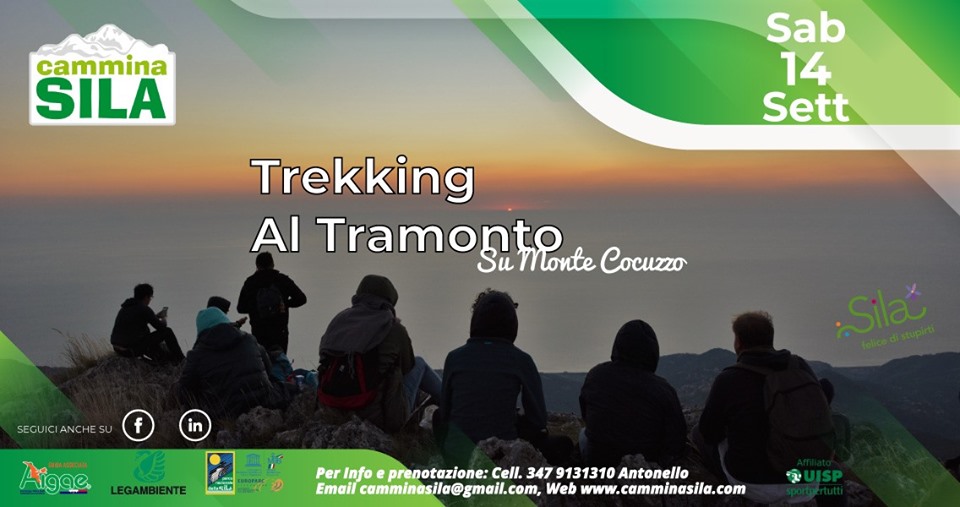 Sabato 14 Settembre Trekking al Tramonto su Monte Cocuzzo