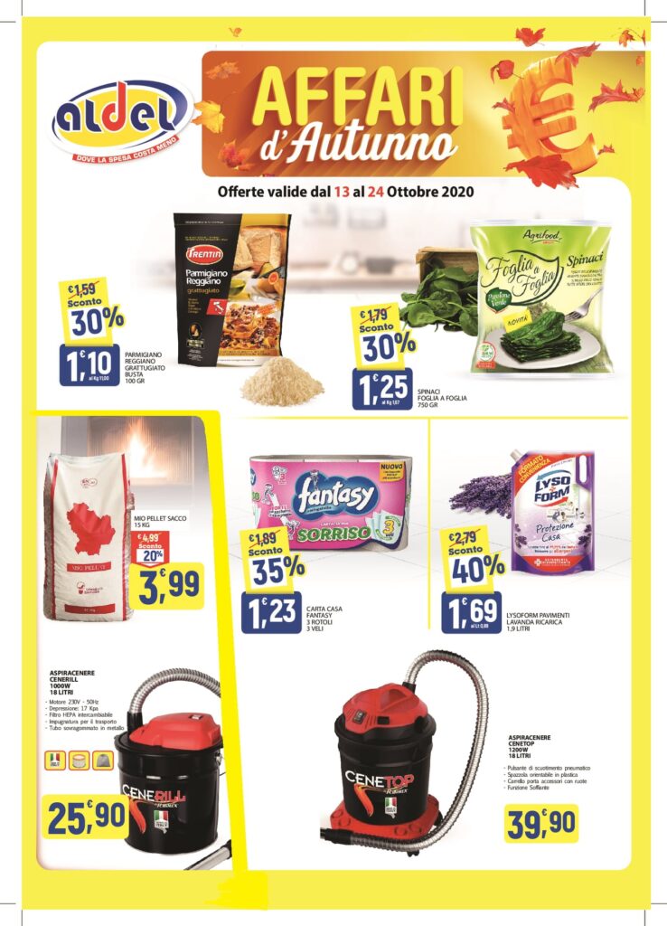 volantino Aldel discount di Cosenza edal 13 al 24 ottobre 2020.