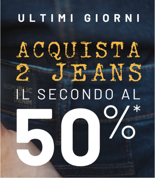 OVS Ultimi giorni! Secondo jeans al 50%