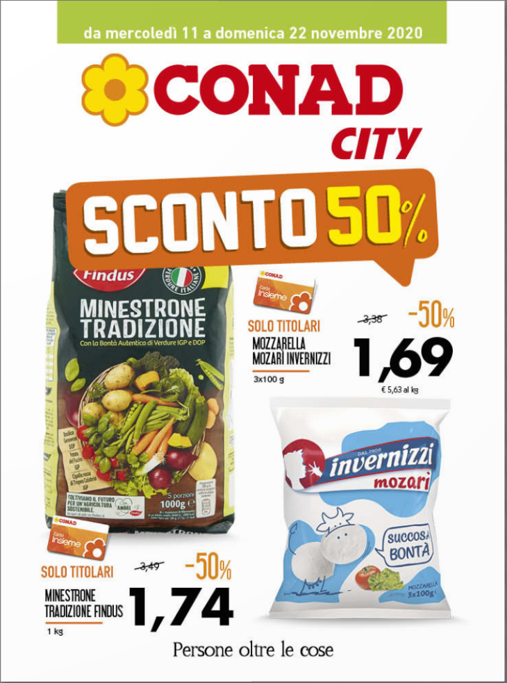 Volantino Conad City Sconto 50%