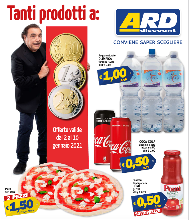 Volantino ARD tanti prodottti a 0,50€-1,00€ e 2,00€