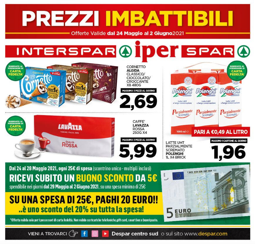 Interspar e Iperspar Volantino Prezzi Imbattibili