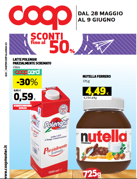 Volantino coop Sconti fino al 50%