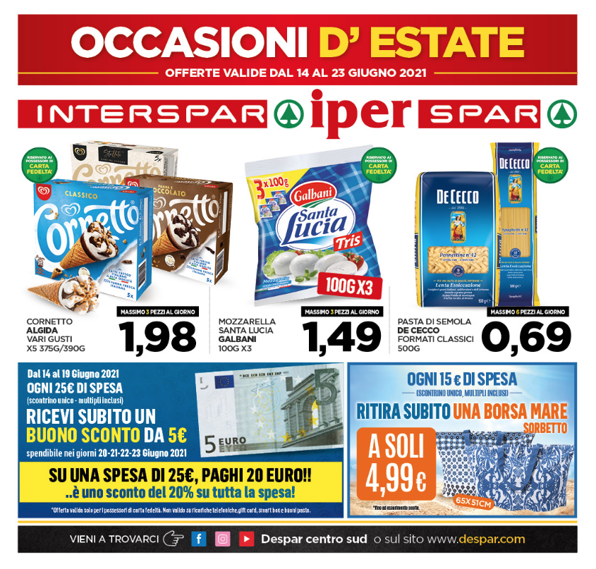 Interspar e Iperspar Occasioni d'Estate