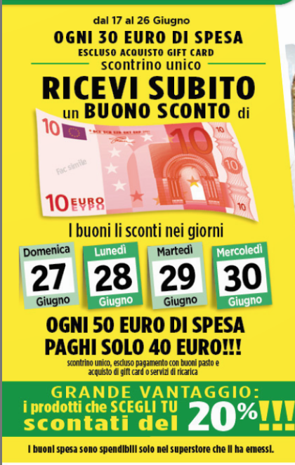 Famila BUONO SCONTO DA 10€