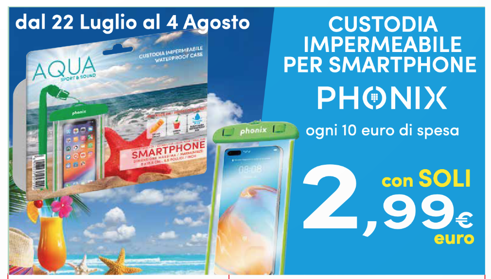 COOP Custodia impermiabile per smartphone a 2,99€