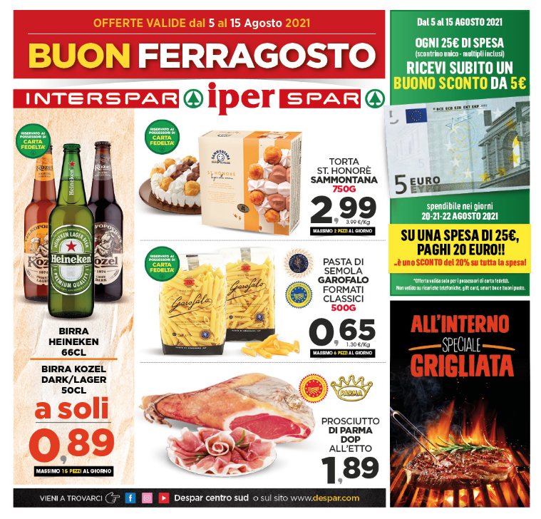 INTER e IPERSPAR VOLANTINO BUONFERRAGOSTO