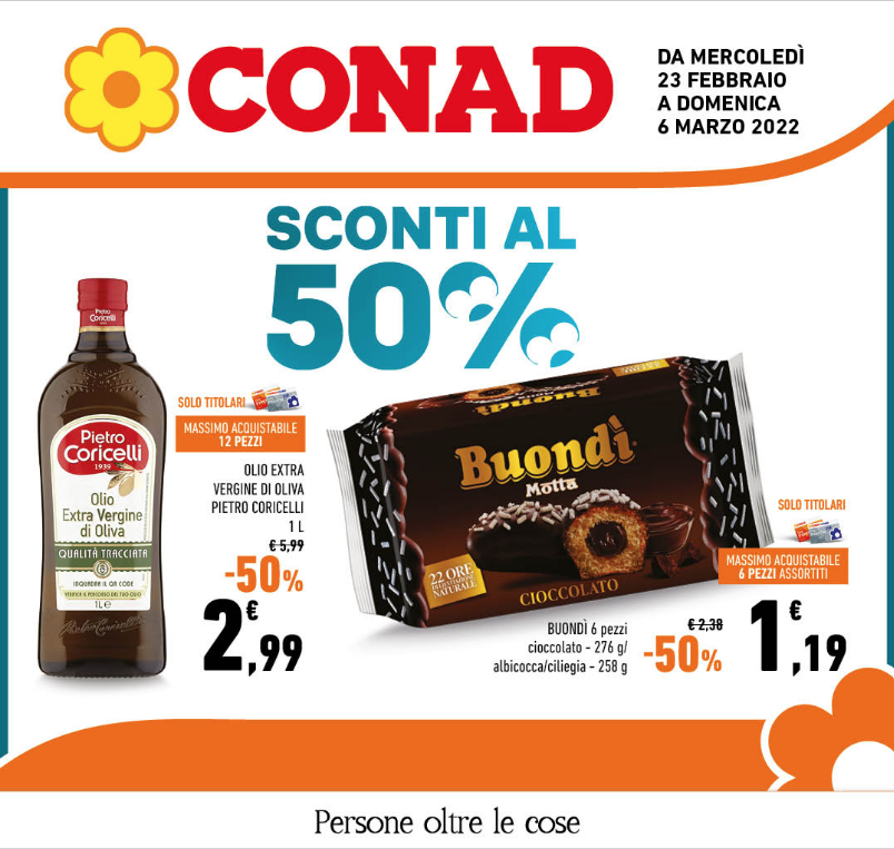 Volantino CONAD Sconti al 50%